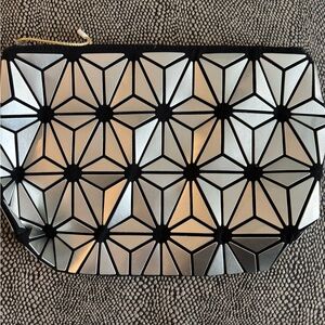 Geometric Silver and Black Women's Bag